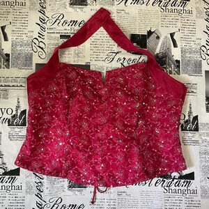 Zum Zum Women's Red and Burgundy Corset bustier
